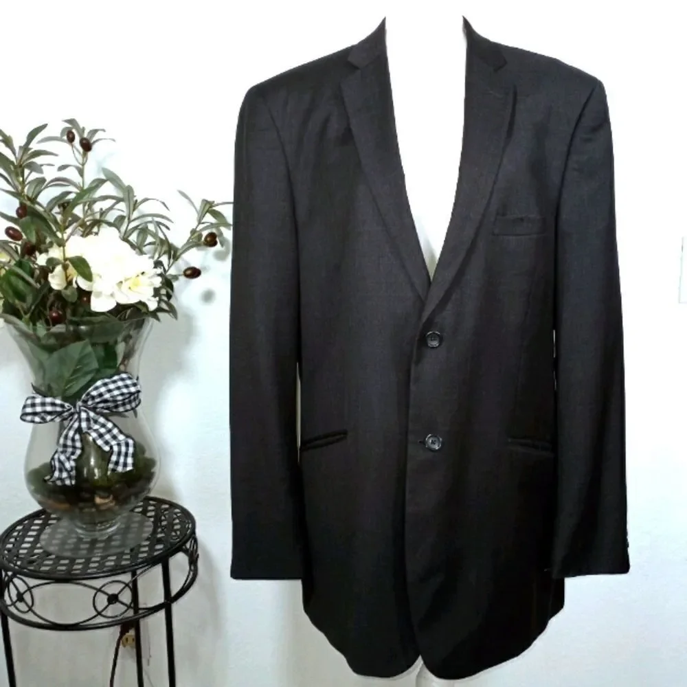 ADOLFO DARK GRAY SPORT COAT EUC